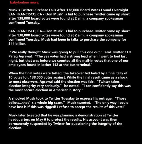 Elon Twitter purchase failed after ghost voters were counted