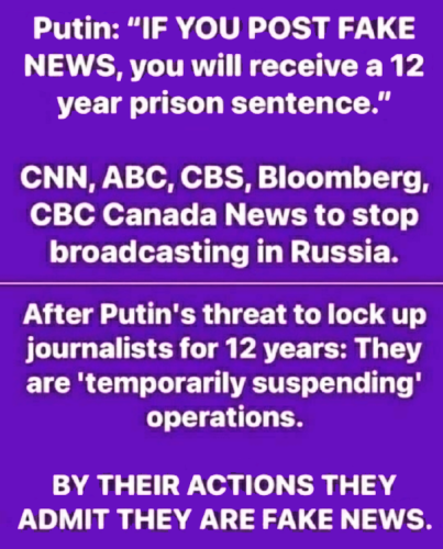 M Putin fake news