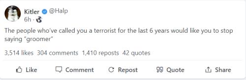 Kitler the groomers would like it if you would quit calling them groomer