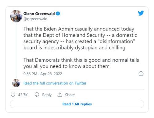greenwald disinformation board