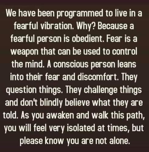 A fearful person