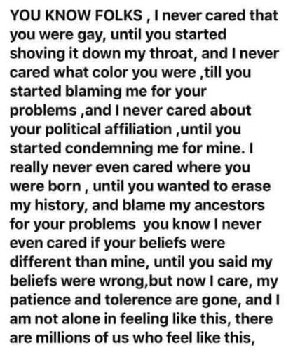 I never really cared