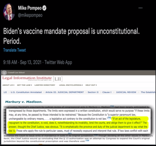 Mike Pompeo vax man