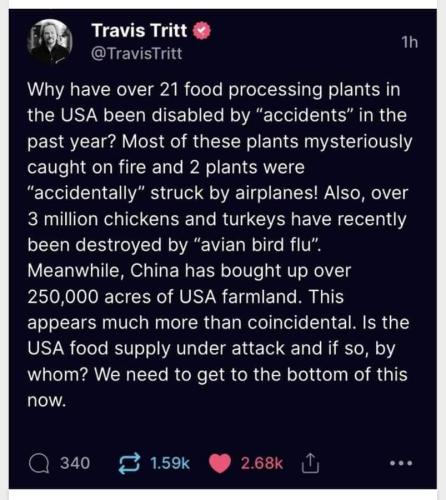 21 food process last year.