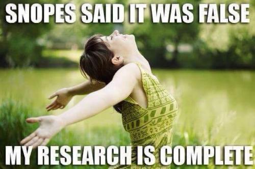 Snope told me is false