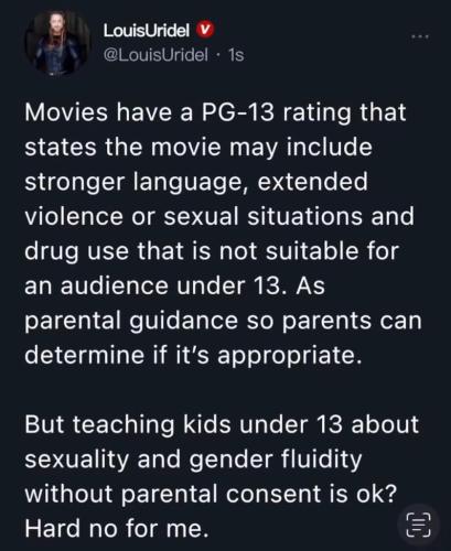 PG13 does not apply in schools