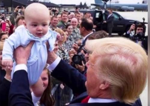 trump with baby fan
