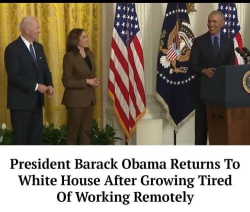obama working remotely