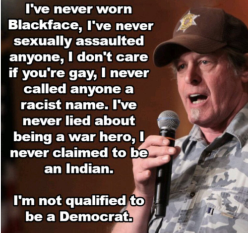 I'M NOT QUALIFIED TO BE A DEMOCRAT