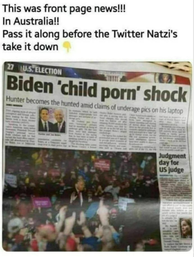 Front page news in Australia