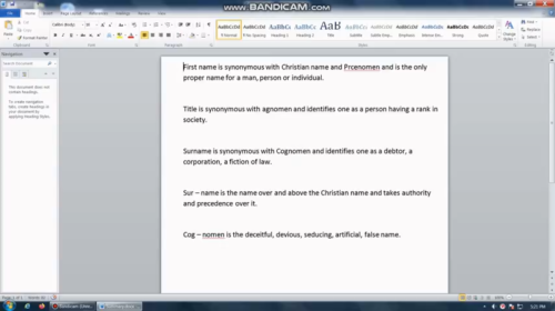 Name - Roman system of naming
