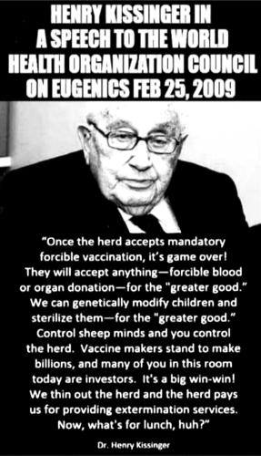 Henrt Kissinger Speech on Eugenics FEB 25th 2009