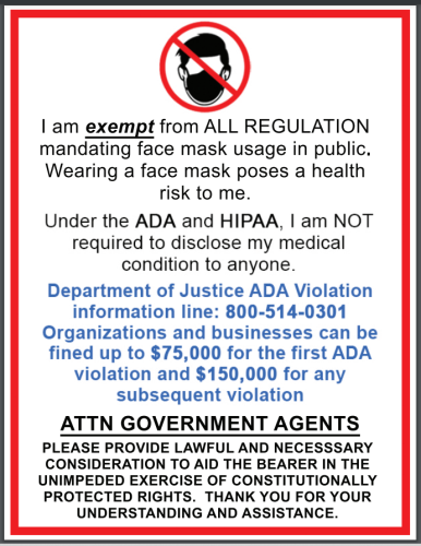 Mask ADA HIPAA