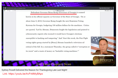 Sidney lawsuit for GA