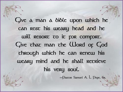 Give a man a bible