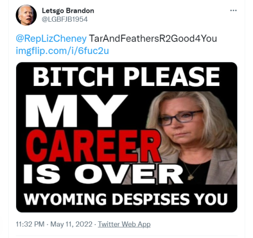 Letsgo Brandon Liz Cheney tweet