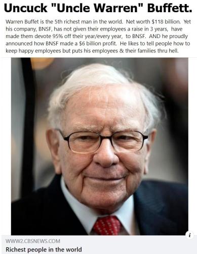 Uncuck Uncle Warren Buffett