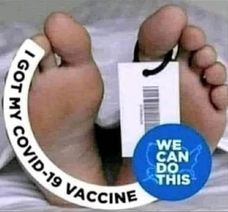 I got my covid vaccine toe tag