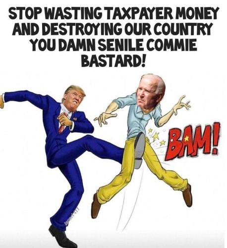 Trump kicking Biden