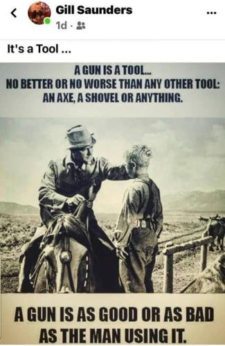 a gun is a tool