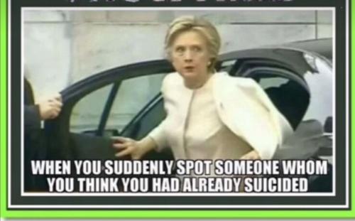 hillary spots someone