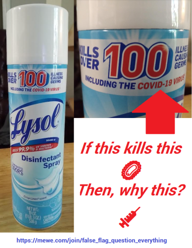 Lysol kills CV