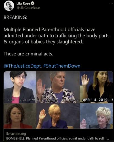 PP trafic aborted baby organs