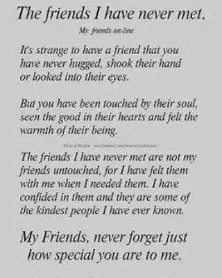 Friends I haven't met