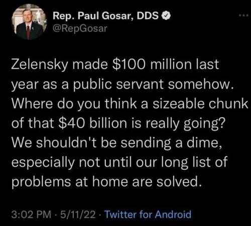 Zelenski made 100 million