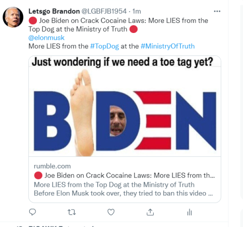 More Lies Letsgo Brandon tweet