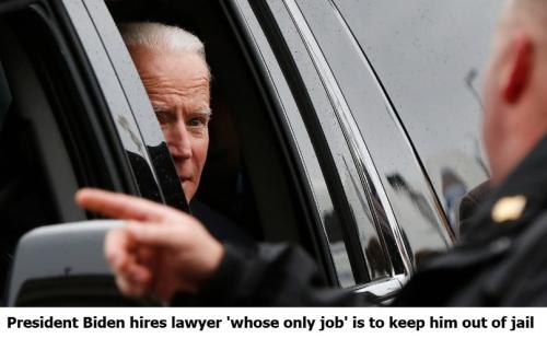 President Biden hires lawyer 'whose only job' is to keep him out of jail screenshot 808px