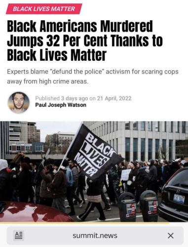 more blacks murdered BLM