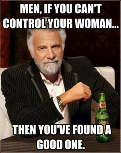 if you can't control a woman