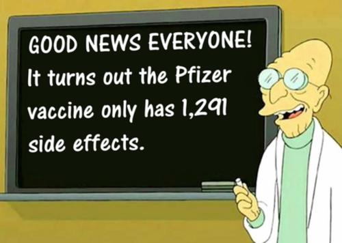 Pfizer only 1291 side effects
