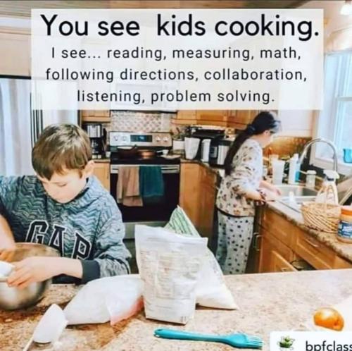 YouSeeKidCookingISeeReadingMeasureFollowDirectProblemSolving