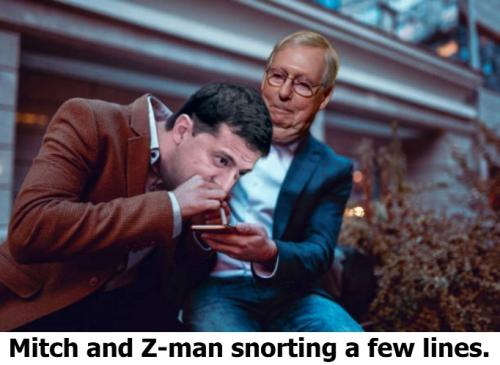 Buttkisser Mitch McConnell sucking up to Zelenskyy 682px