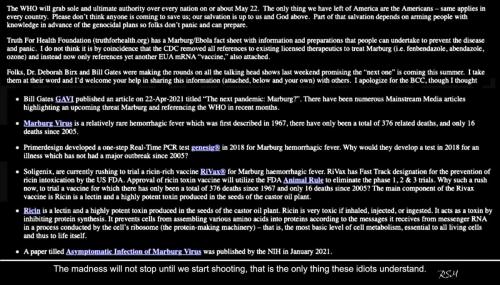 Marberg the next plandemic