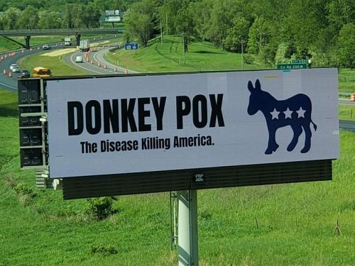 donkey pox bill board