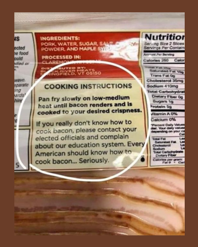 Cook your own bacon