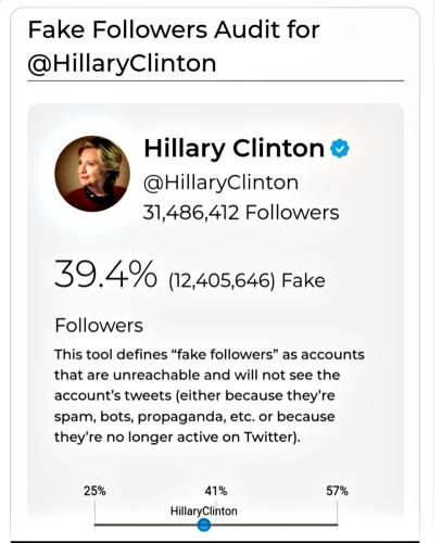 Hillary fake followers