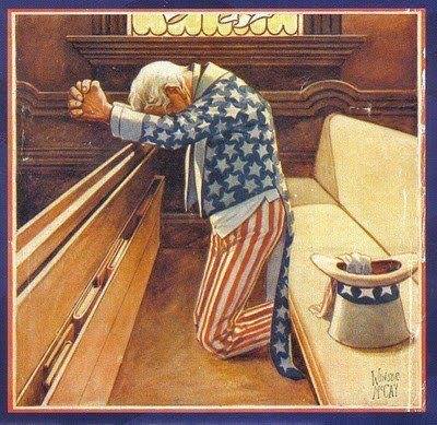 uncle sam on his knees