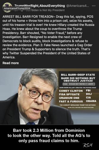 Bill Barr scum