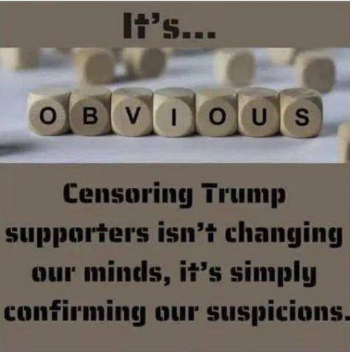 censoring trump supporters