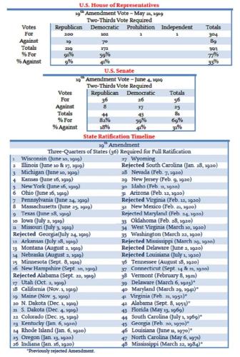 19 amendment for and against