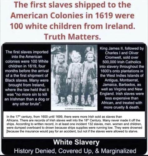 first slaves white Irish