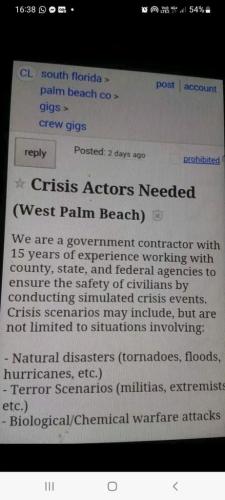 Crisis actors needed