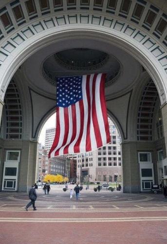 Flag - Under dome of building