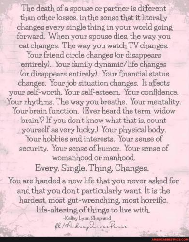 When you lose a spouse