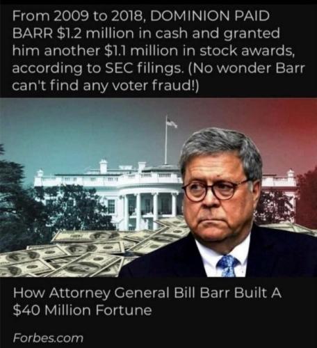 Barr millions to look away