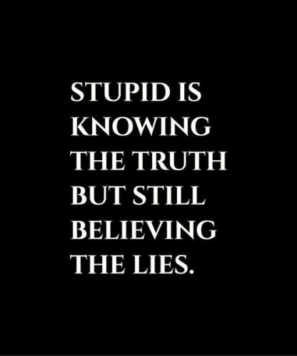 stupid is knowing